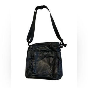 Bench Black Faux Leather Crossbody Messenger Bag